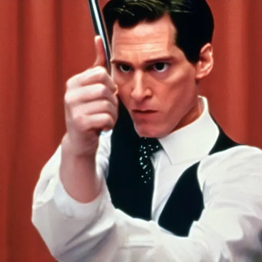 Image similar to Jim Halpert as Patrick Bateman in American Psycho