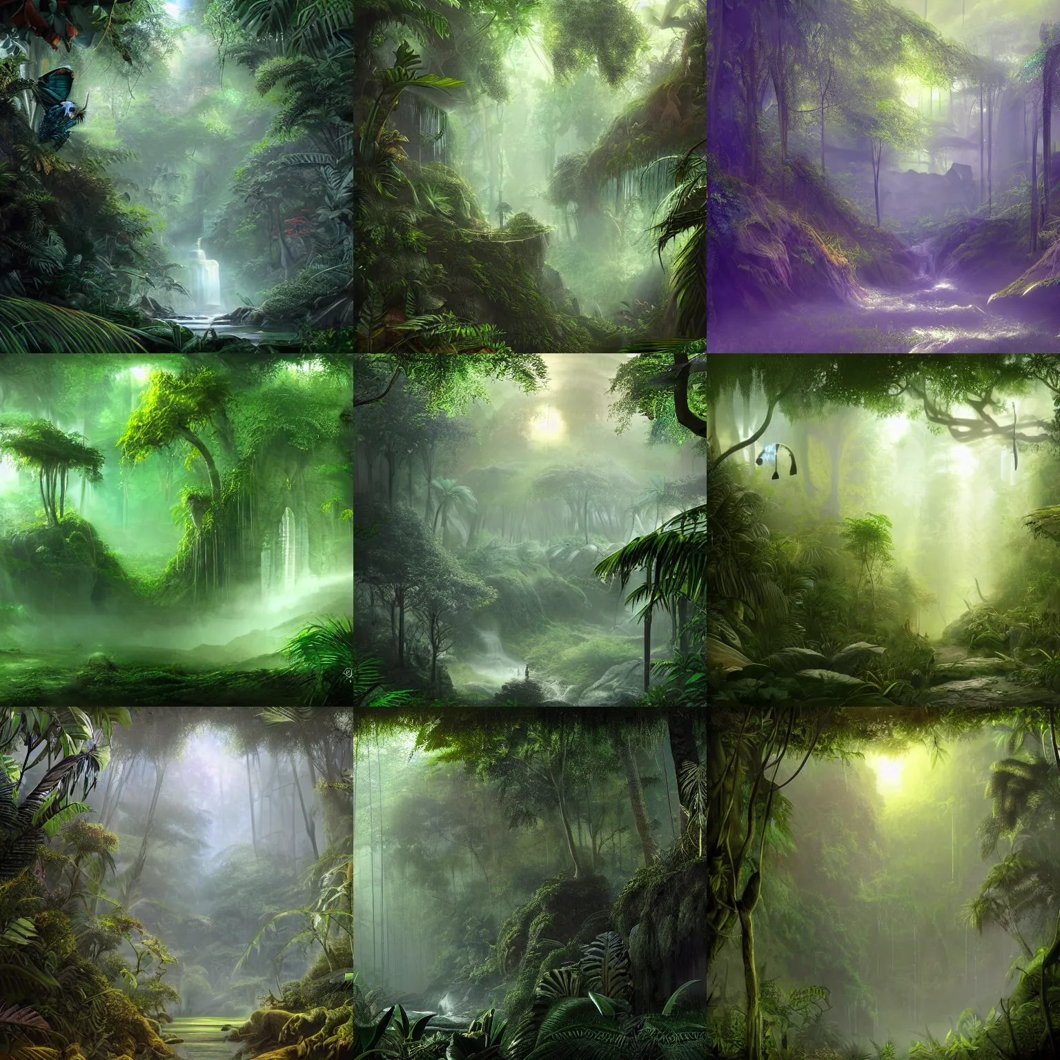 Prompt: ethereal jungle, matte painting, by midjourney