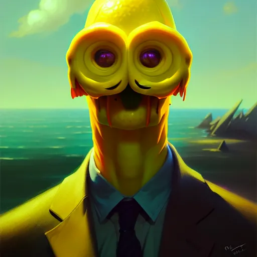 Image similar to portrait of lemongrab in unnaceptable conditions, ultra high detailed, oil painting, greg rutkowski, charlie bowater, yuumei, yanjun cheng, unreal 5, daz, hyperrealistic, octane render, rpg portrait, dynamic lighting