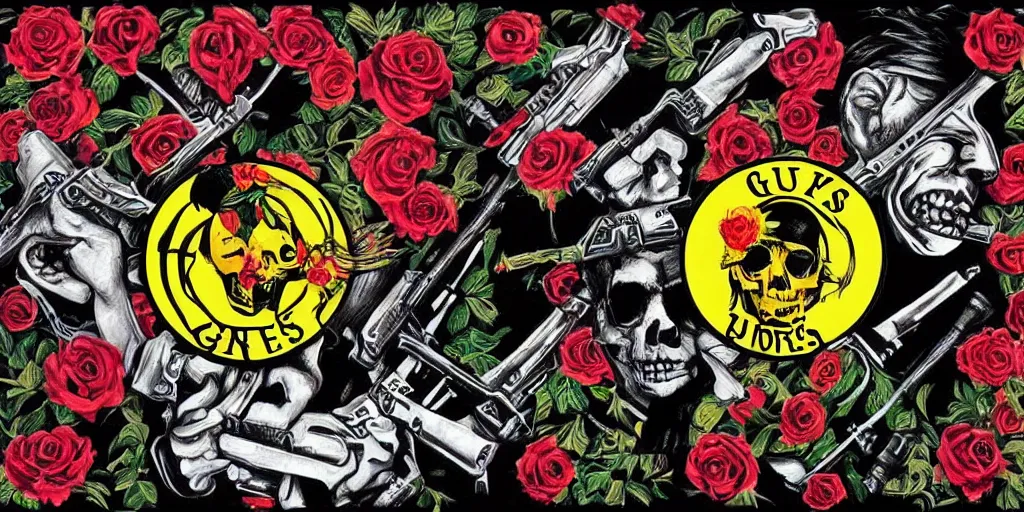 Image similar to guns and roses artwork