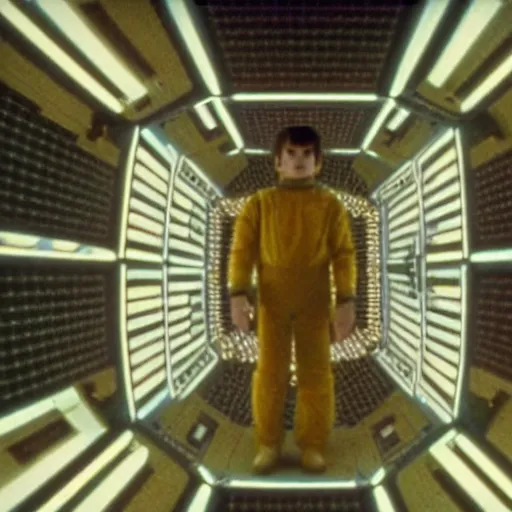 Image similar to an interior movie still from 2001: a space odyssey (1968), wes anderson, surreal