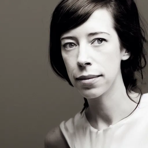 Prompt: a beautiful portrait of rebecca hall by mamoru hosoda