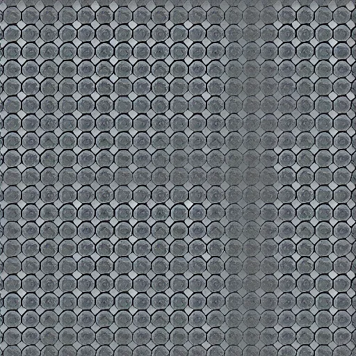 Prompt: tiled texture of hexagons, simetric, black and white