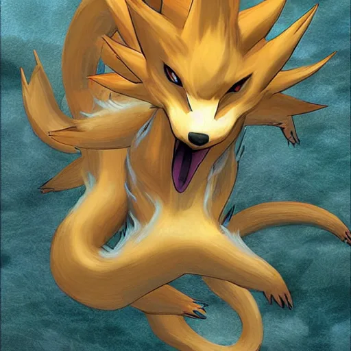 Image similar to Ninetales, Pokemon, realistic