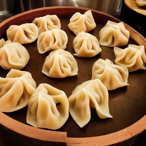 Image similar to Dumplings monsters eat dumplings