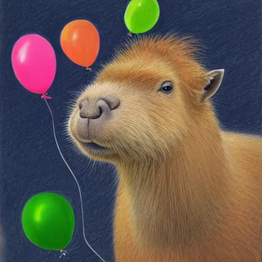 Niedlicher Capybara-rhythmische Ballon