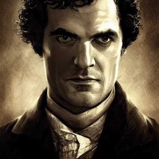 Image similar to portrait closeup henry cavil as sherlock Holmes puzzled as an epic idea, intricate detail, digital painting, old english, sepia, particles floating, whimsical background by marc simonetti, artwork by ross tran + ramond swanland + liam wong