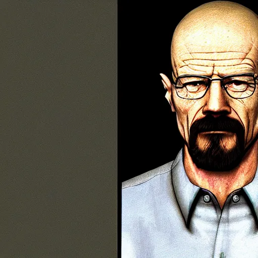 Prompt: walter white in a ps 1 game