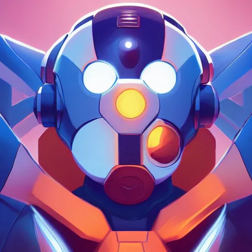 Image similar to face icon stylized minimalist mega man, loftis, cory behance hd by jesper ejsing, by rhads, makoto shinkai and lois van baarle, ilya kuvshinov, rossdraws global illumination