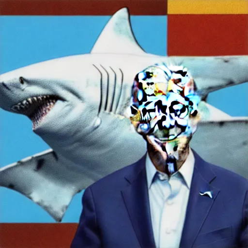 Image similar to portrait of joe biden as a shark, ultra detailed, 8 k resolution