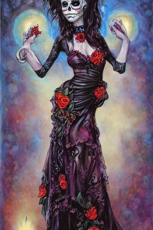 Image similar to Illustration of a day of the dead girl, art by Julie Bell