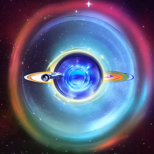 Prompt: beyblade battle of saturn, space, telescope, photography