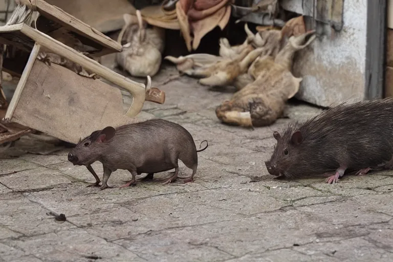 Image similar to pressed rat and warthog close down their shop