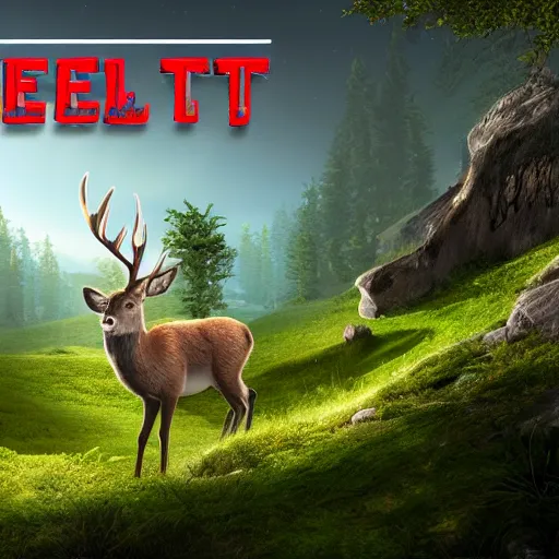 Prompt: deerlet unreal engine