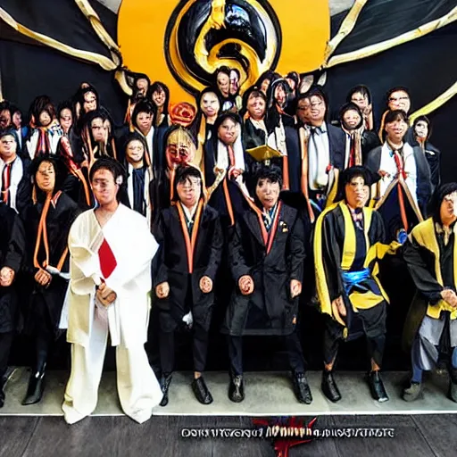 Prompt: Goro's graduation, mortal Kombat photograph