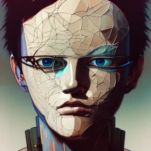 Image similar to citizen portrait soft light painted by james jean and katsuhiro otomo and erik jones, inspired by ghost in the shell anime, smooth face feature, intricate oil painting, high detail illustration, sharp high detail, manga and anime 1 9 9 9