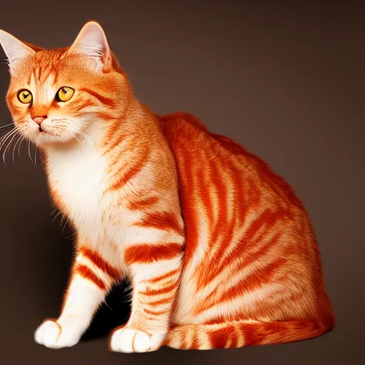 Prompt: red tabby cat high resolution 4 k wallpaper