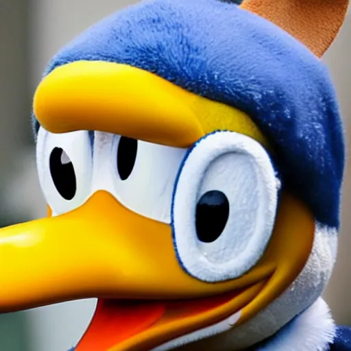 Prompt: donald duck in real life