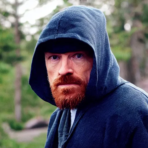 Image similar to Live Action Still of Bryan Cranston dressed as Jesse Pinkman, real life, hyperrealistic, ultra realistic, realistic, highly detailed, epic, HD quality, 8k resolution, body and headshot, film still