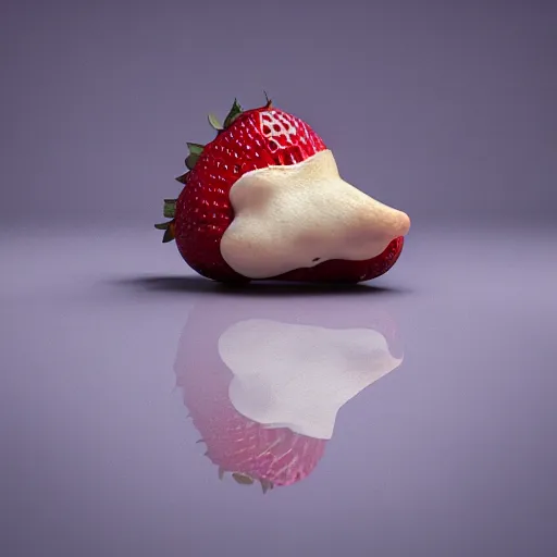 Image similar to strawberry corgi : by michal karcz, guillermo del toro :, dynamic, particulate, intricate, elegant, highly detailed, centered, artstation, smooth, sharp focus, octane render