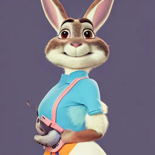 Image similar to judy hopps as a real woman portrait