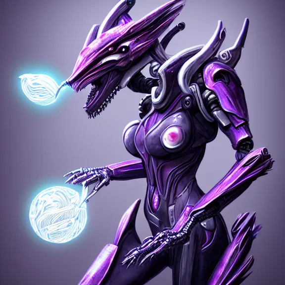 Prompt: extremely detailed front shot of a giant beautiful stunning goddess anthropomorphic hot robot mecha female dragon, silver sharp streamlined armor, detailed hot mawshot, glowing Purple LED eyes, standing elegantly, eating and swallowing a tiny human, food pov, micro pov, vore art, dragon art, warframe fanart, Destiny fanart, macro art, furry art, furaffinity, DeviantArt, Eka's Portal, G6