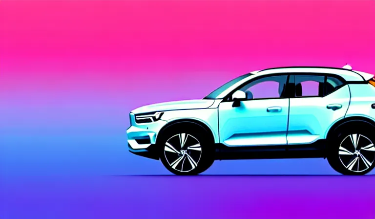 Image similar to a beautiful, minimal. sharp focus, clean lines, vector art. white volvo xc 4 0. vaporwave ombre rendering. outrun style. in the style of a travel poster. trending on artstation. recommended for you behance. by chris moore. by edward hopper. ambient occlusion. digital matte painting. metropolis filmic. gotham city.