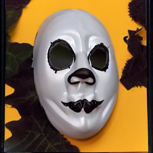 Image similar to polaroid of a halloween mask