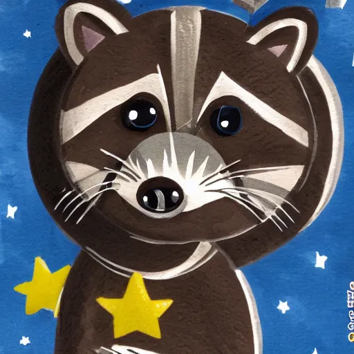 Image similar to A raccoon piloting a spaceship