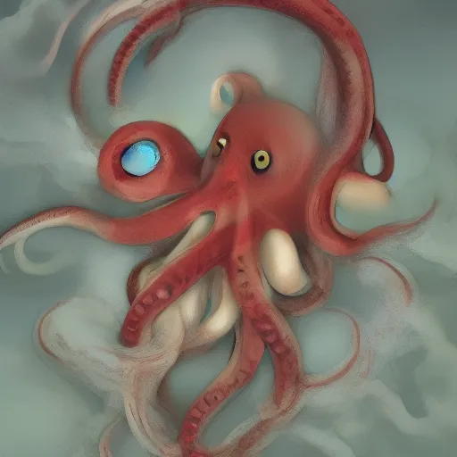 Prompt: a terrifying octopus