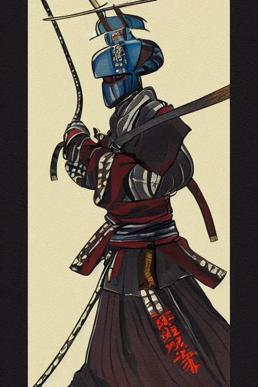 Prompt: the wave - dancing samurai katana duelist, art by matt fox, trending on artstation, moon light product view traditional art, fantastic planet, character design, fantasy artist, scuola romana