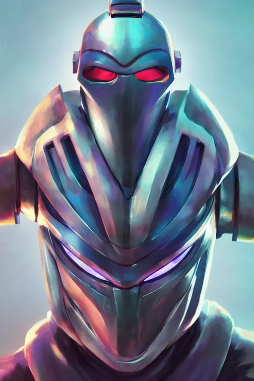 Image similar to epic mask helmet robot ninja portrait stylized as fornite style game design fanart by concept artist gervasio canda, behance hd by jesper ejsing, by rhads, makoto shinkai and lois van baarle, ilya kuvshinov, rossdraws global illumination radiating a glowing aura global illumination ray tracing hdr render in unreal engine 5