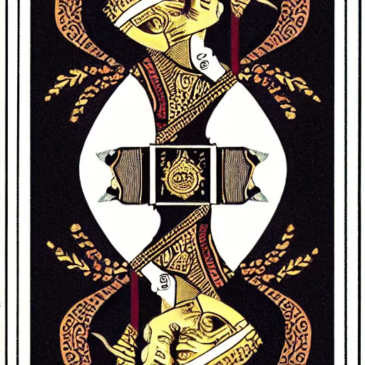 Prompt: a king in the style of a playing card