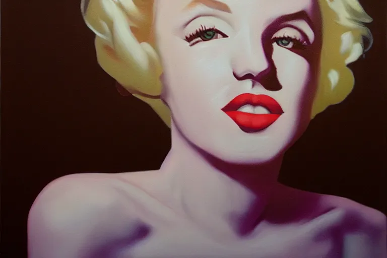 Image similar to portrait of merlyn monroe artwork by tim eitel