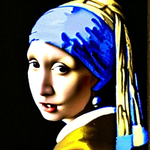 Prompt: roger stone as the girl with the pearl earring,