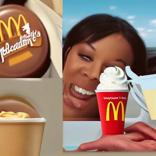 Prompt: mcdonald's ad for whipped cream