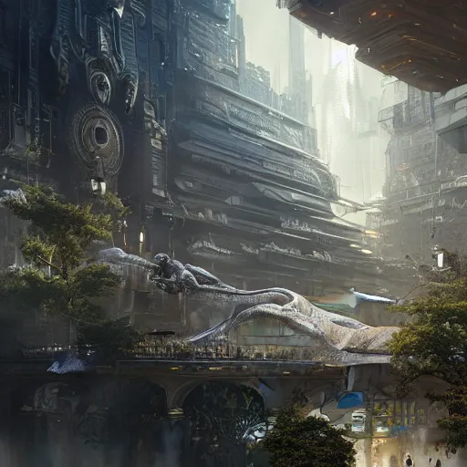 Prompt: futuristic cyberpunk neverending story palace, ultra realistic, concept art, intricate details, serious, highly detailed, photorealistic, octane render, 8 k, unreal engine, art by todd mcfarlane and artgerm and greg rutkowski and alphonse mucha