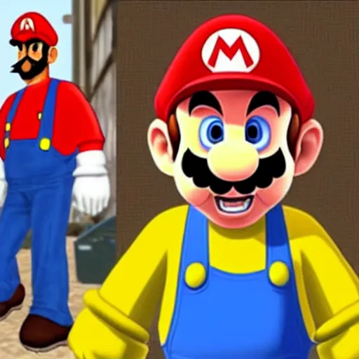 Image similar to mario in gta san andreas