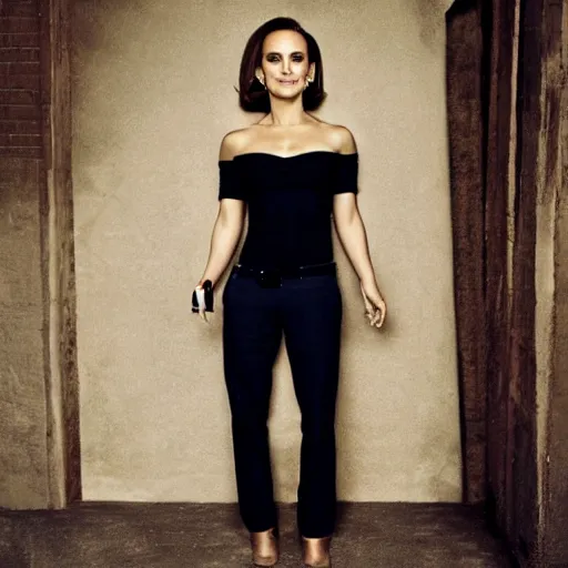 Prompt: full - body portrait of natalie portman