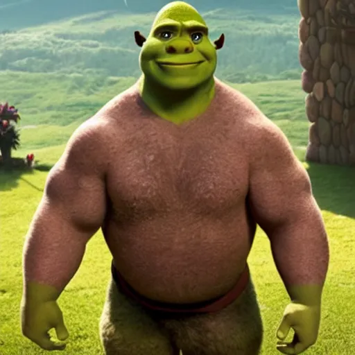 Shrek-Dwayne The Rock Johnson Hybrid, Stable Diffusion