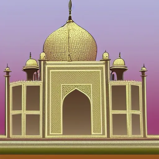 Image similar to a reconstruction of the cheese taj mahal made ot of cheese