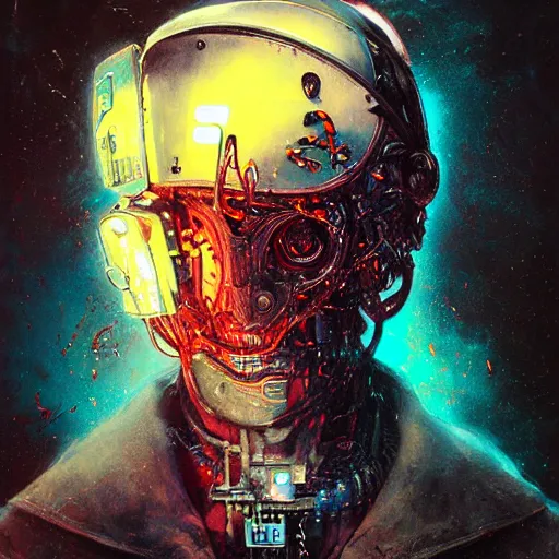 Image similar to portrait of Slade, cameras, melting ,8k,by tristan eaton,Stanley Artgermm,Tom Bagshaw,Greg Rutkowski,Carne Griffiths, Ayami Kojima, Beksinski, Giger,trending on DeviantArt,face enhance,hyper detailed,minimalist,cybernetic, android, blade runner,full of colour W 1024