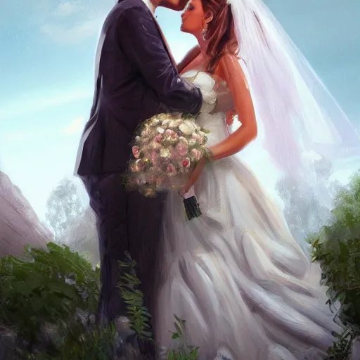 Image similar to wedding, digital painting, ultradetailed, artstation, oil painting, ultradetailed, artstation
