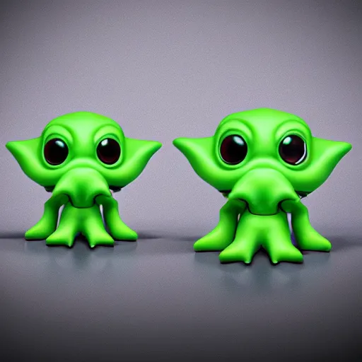 Image similar to ultra cute design for a Cthulhu art vinyl toy, Pixar, unreal engine, studio lighting, product shot 4k hd