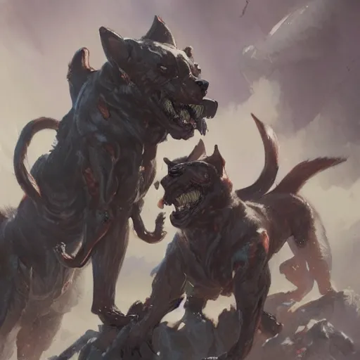 Prompt: cerberus by greg rutkowski