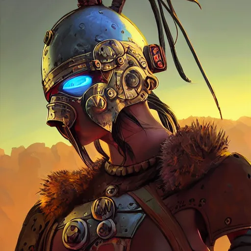 Image similar to cyberpunk viking helmet mask warrior goddess robot ninja fantasy, art gta 5 cover, official fanart behance hd artstation by jesper ejsing, by rhads, makoto shinkai and lois van baarle, ilya kuvshinov, ossdraws