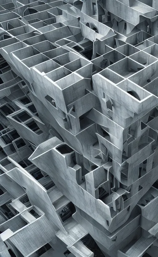 Image similar to giant modern smart futuristic lovecraftian building architecture, mc escher, transversal section, 8 k, ultra detailed, octane render, realistic