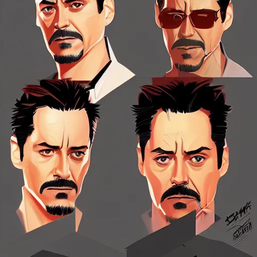 Prompt: concept art of tony stark, vector art, by cristiano siqueira, grzegorz domaradzki, brush hard, highly detailed, artstation, high quality