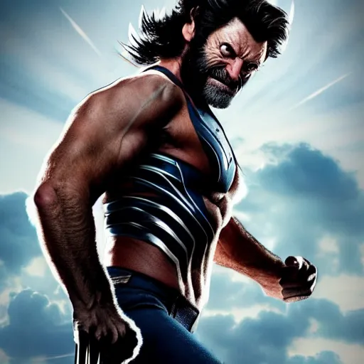 Image similar to wolverine in x - men suit played by nick offerman, logan marvel movie still, detailed 8 k, poster style, high resolution, photorealistic