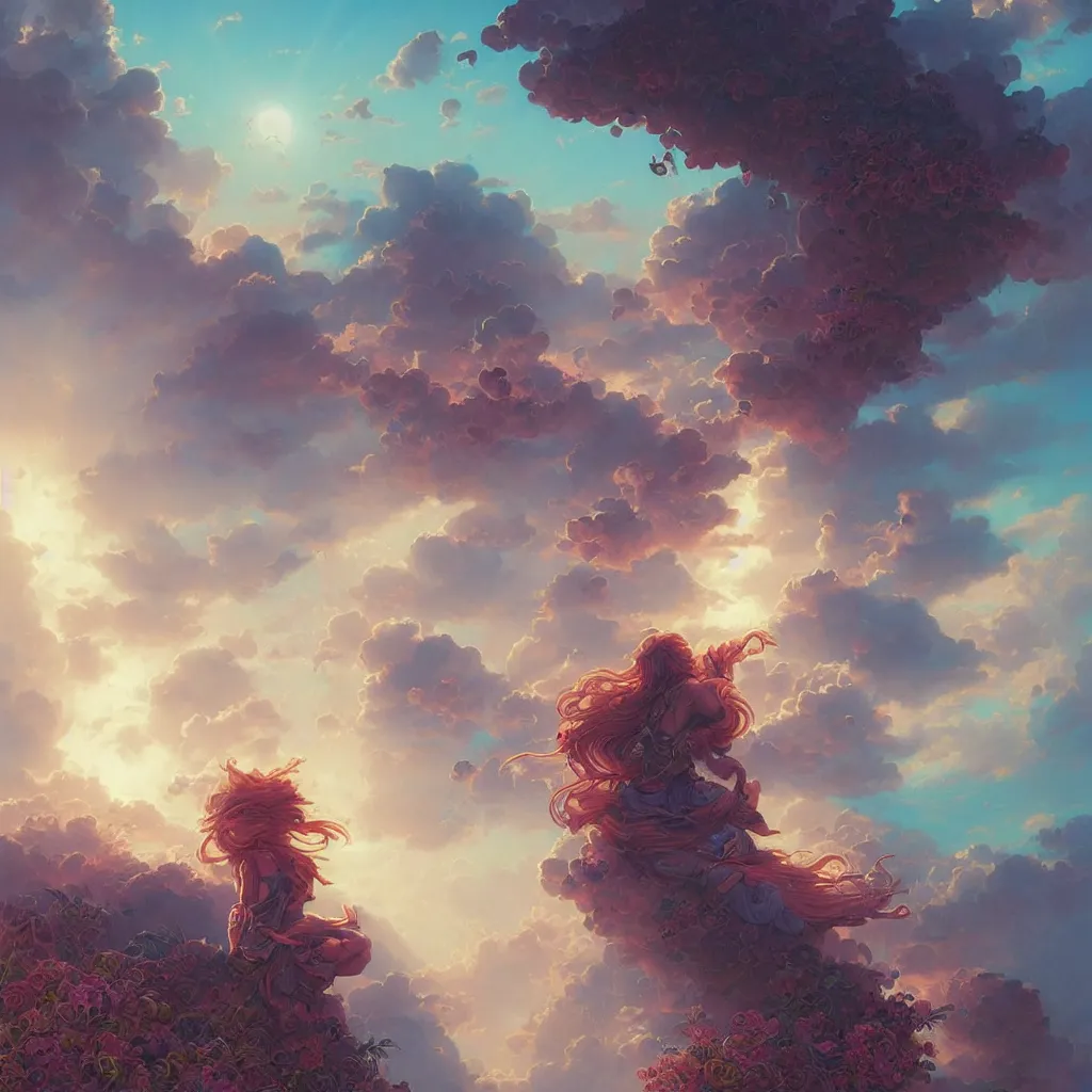 Image similar to a simple micro-service deployed to a datacenter, cloud, security, attack vector, trending on Artstation, painting by Jules Julien, Leslie David and Lisa Frank and Peter Mohrbacher by Artgerm by Ferdinand Knab by Alena Aenami by Dave LaChapelle muted colors with minimalism